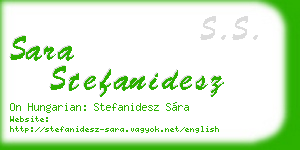 sara stefanidesz business card