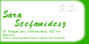 sara stefanidesz business card